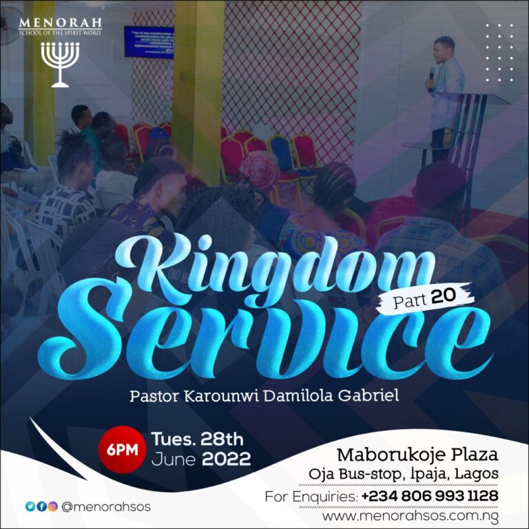 Read more about the article Kingdom Service (Part 20)