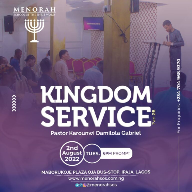 Read more about the article Kingdom Service (Part 25)