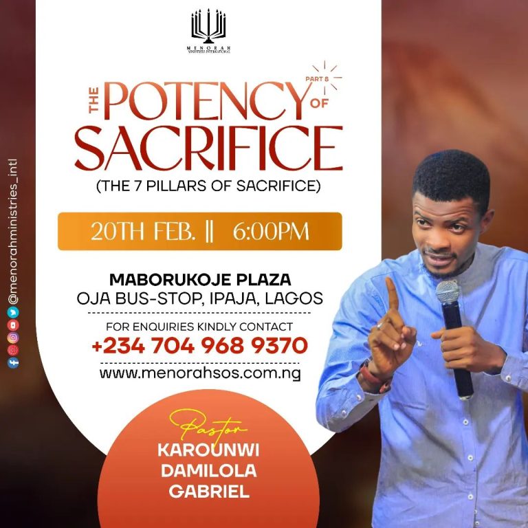 Read more about the article The Potency Of Sacrifice 8 (Sacrifice Of Giving)